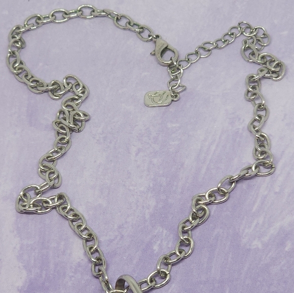 👍5 For $20 You & I Silver Tone Necklace Blue & White Abalone Circle Pendants - Picture 6 of 10